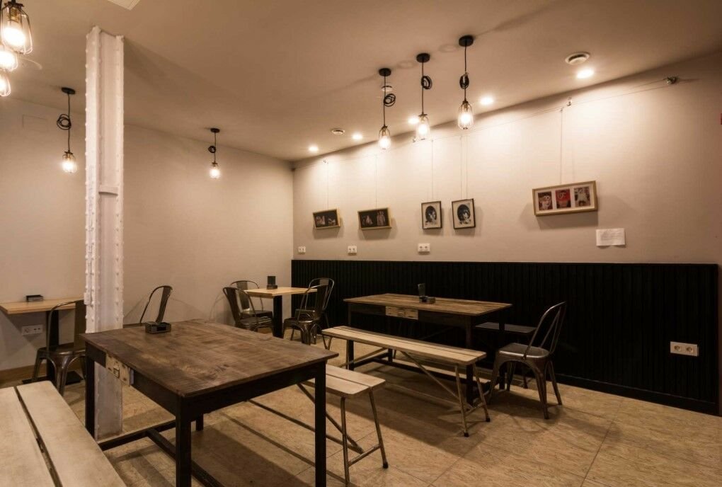 El comedor común del hostel